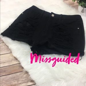 Black Missguided Jean Shorts